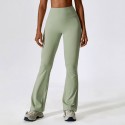 Wide leg, tight fitting, naked feeling, hip lifting yoga bell bottom pants, dance high waisted, slightly flared casual sports pants 