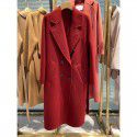 Double sided cashmere coat, pure cashmere woolen coat, women's coat