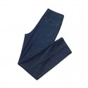 Middle aged men's fashionable and casual thin ice silk jeans with a hanging feel and long pants