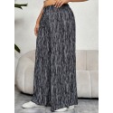 High waisted wide leg pants, loose and thin straight cut tie dye pants