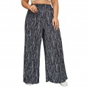 High waisted wide leg pants, loose and thin straight cut tie dye pants