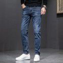 Jeans men's new trend versatile slim fit small feet Korean version elastic casual men's long pants