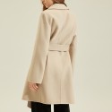 Autumn and winter cashmere coat, double-sided woolen one button coat, casual coat, women's pure woolen coat