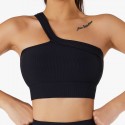 Spring and summer one shoulder yoga bra integrated back sports bra for women wearing fitness yoga clothes 