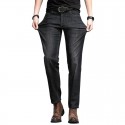 Men's slim fit straight leg elastic jeans, youth business casual fashionable versatile pants