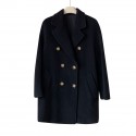 Coat short woolen jacket suit collar women's single-sided woolen high count cotton wool 