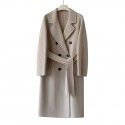 Double sided cashmere coat, pure cashmere woolen coat, women's coat