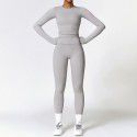 Tight fitting sandblasting yoga suit, quick drying fitness suit, winter outdoor running suit, female 