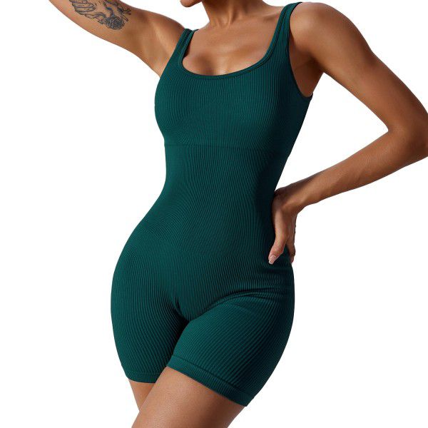 High elasticity one-piece tight fitting jumpsuit, air back yoga suit, seamless jumpsuit yoga suit for women 