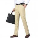 Men's casual pants, fashionable and versatile, slim fit straight leg, middle-aged men's wear, Tencel cotton pants