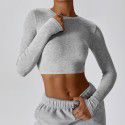 Leisure running sports T-shirt long sleeved fitness suit quick drying slimming thin and light long sleeved yoga suit top 