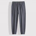 Ice Silk Pants Men's Summer Thin Quick Dried Sports Pants Plus Fat Plus Size Leggings Casual Stretch Draping Pants 