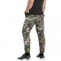 Men's camouflage work pants straight leg casual pants with multiple pockets, washed pants