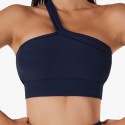 Spring and summer one shoulder yoga bra integrated back sports bra for women wearing fitness yoga clothes 