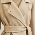 Autumn and winter cashmere coat, double-sided woolen one button coat, casual coat, women's pure woolen coat