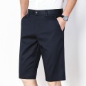 Shorts, men's solid color, summer fashion, casual, youth five quarter pants, straight leg