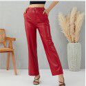 Fashion New Product Women's High Elastic PU Leather Pants Bottom Pants Women's Pants 