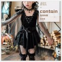 Halloween children's cosplay costume, witch stage performance, girls' runway show, vampire night elf dress