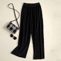 High waisted casual women's pants with wide legs and fluffy pants