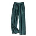 High waisted casual women's pants with wide legs and fluffy pants