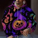 Halloween casual loose fitting hooded men's hoodie men's set