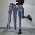 High waisted jeans for women with tight legs, black pencil pants for women