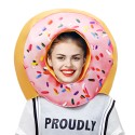 Halloween party cosplay donut headband, strawberry cake props, stage performance costumes, food, funny costumes