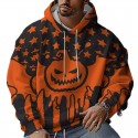 Halloween casual loose fitting hooded men's hoodie men's set