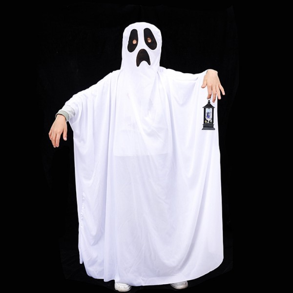 Halloween Cloak Party COS White Dress Up Ball Children Adult Funny Ghost Cloak