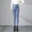 High waisted jeans for women with tight legs, black pencil pants for women