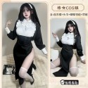 Sister cosplay uniform sexy cross dressing gown nun costume Halloween cosplay