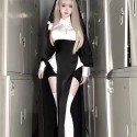 Sister cosplay uniform sexy cross dressing gown nun costume Halloween cosplay