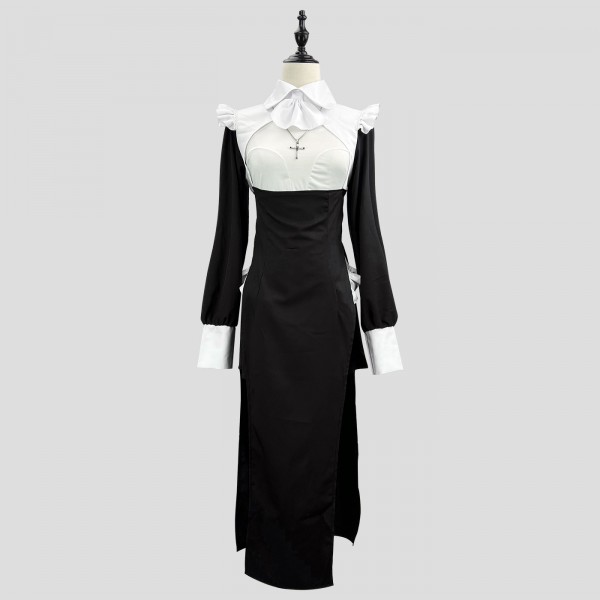 Cosplay nun costume sexy cross dressing nurse costume Halloween maid plus size tight fitting robe