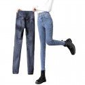 High waisted jeans for women with tight legs, black pencil pants for women