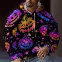 Halloween casual loose fitting hooded men's hoodie men's set