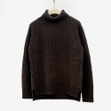 Yak wool pullover sweater soft and comfortable high neck warm knit sweater for women