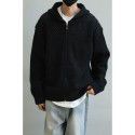 Hooded cardigan men's design retro red teenage knitted sweater jacket