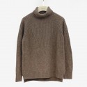 Yak wool pullover sweater soft and comfortable high neck warm knit sweater for women