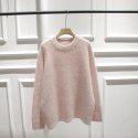 Autumn and winter clothing new style fresh rabbit fur velvet round neck pullover long sleeved thick sweater for women