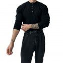 Long sleeved knitwear men's spring new fitness versatile slim fit T-shirt