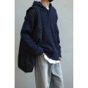 Hooded cardigan men's design retro red teenage knitted sweater jacket