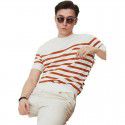 Men's knitted round neck striped casual trend loose and versatile sea soul shirt