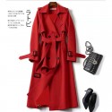 Windbreaker women's mid length knee length coat