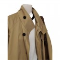 Khaki windbreaker short jacket outerwear workwear women's clothing design sense top