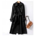 Windbreaker women's mid length knee length coat