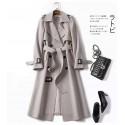 Windbreaker women's mid length knee length coat