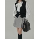 Spring and Autumn Retro Style New Basic Versatile Vest V-neck Cardigan for Women