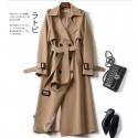 Windbreaker women's mid length knee length coat