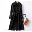 Windbreaker women's mid length knee length coat