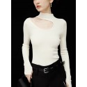 Woolen base knitted sweater for women, long sleeved sweater